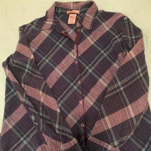 Blue button down flannel